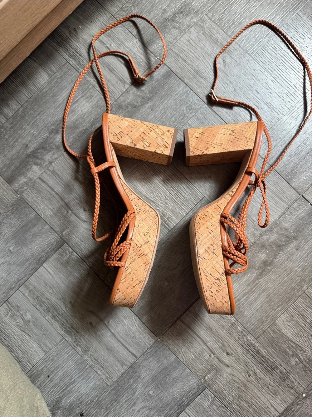 House of Harlow 1960 Braided Gladiator Platform